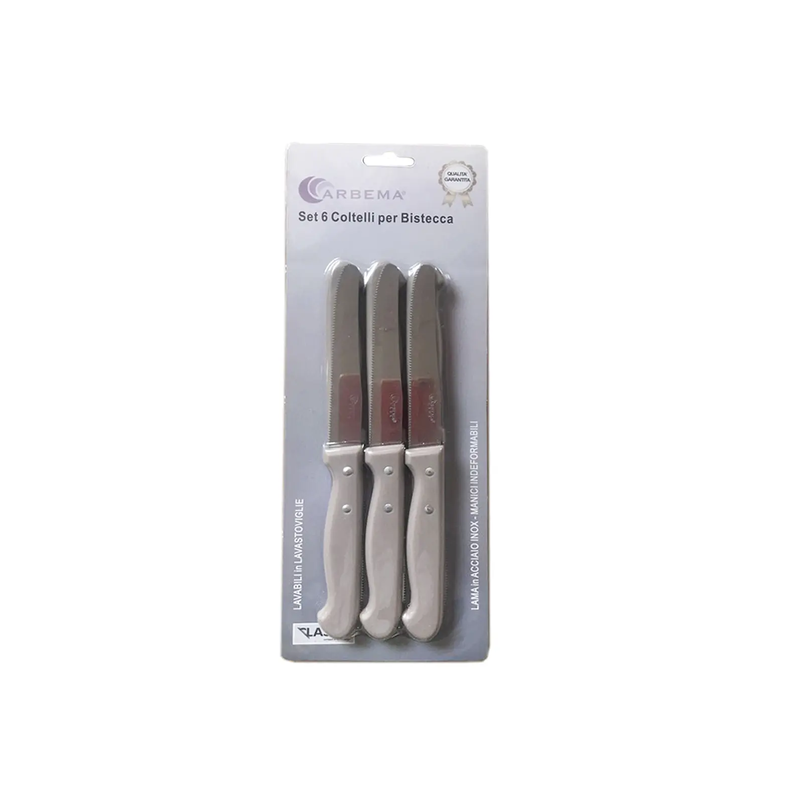 Set di 6 coltelli a punta tonda con lama seghettata - immagine 2
