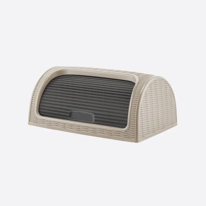 Cassetta portapane di plastica colorata con coperchio a visiera