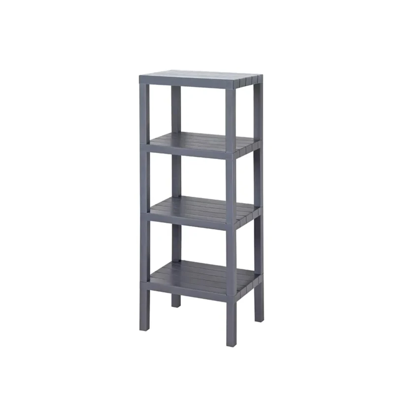 Scaffale modulare di plastica con 4 ripiani
