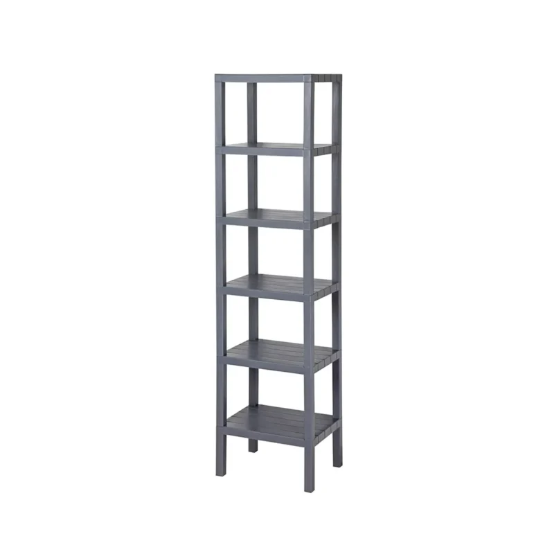 Scaffale modulare di plastica con 6 ripiani